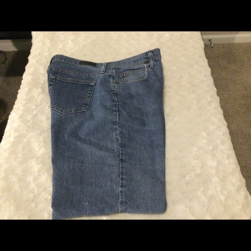 Lee relaxed fit jeans 12 petite blue denim